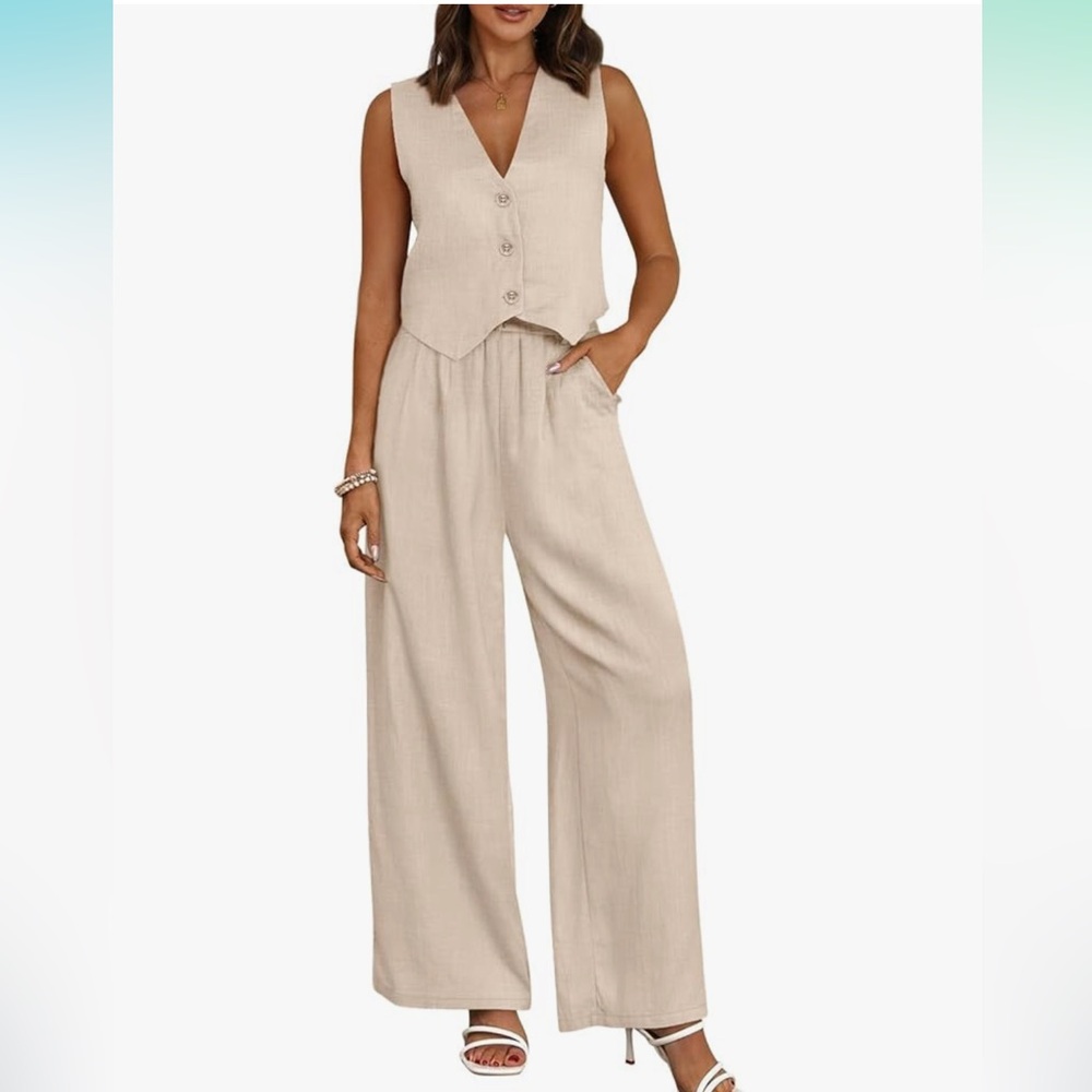 Elegant Cream Women's Jumpsuit Trousers